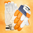 MACE ProLite Batting Gloves - Junior Premium Range - Orange-White-Navy