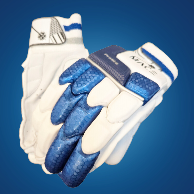 MACE ProLite Batting Gloves - Junior Premium Range - Aqua-White-Navy